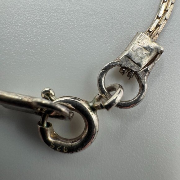 Sterling Silver Multi-Strand Aqua Chalcedony Ocean Blue Necklace 925 Israel - Picture 5 of 15